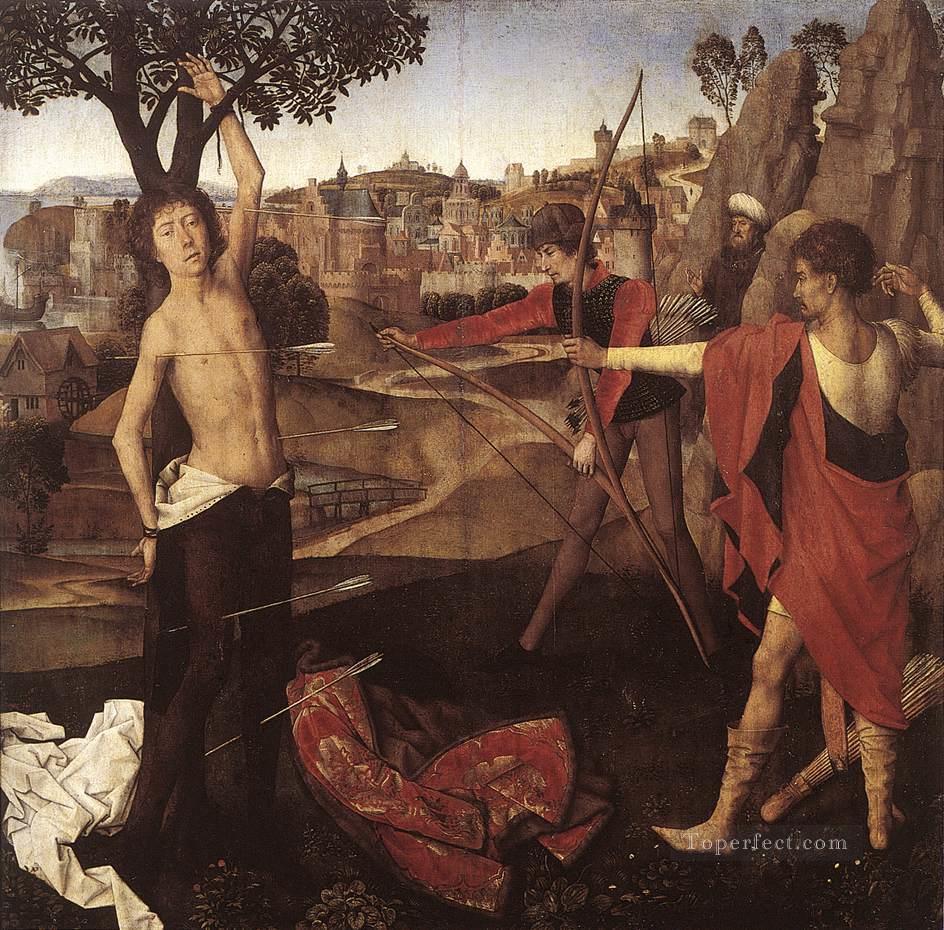 The Martyrdom of St Sebastian 1475 Netherlandish Hans Memling Oil Paintings